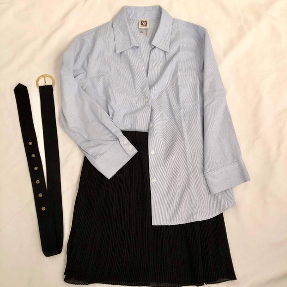 Anne Klein Button Down polo- non iron - Picture 3 of 4